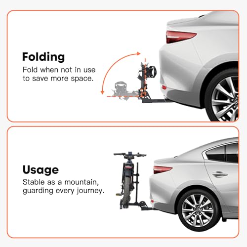 E1 Ebike Rack with Ramp 100lbs 5'' Tire 2'' Receiver