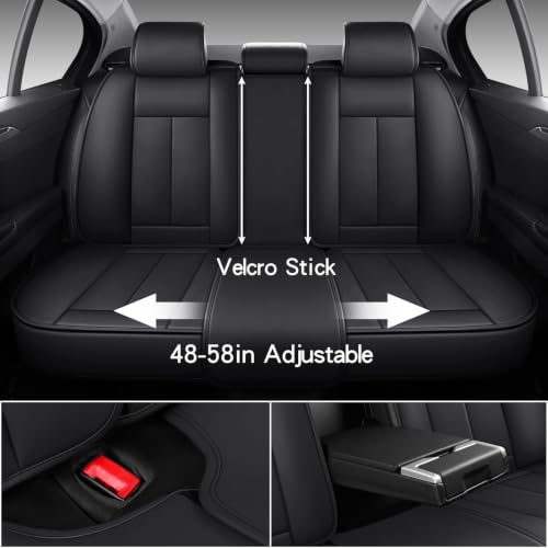 Black Car Seat Cover with Lumbar Support