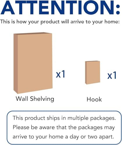 2 Pack 2x4ft Garage Shelving with Hooks (2 Count)