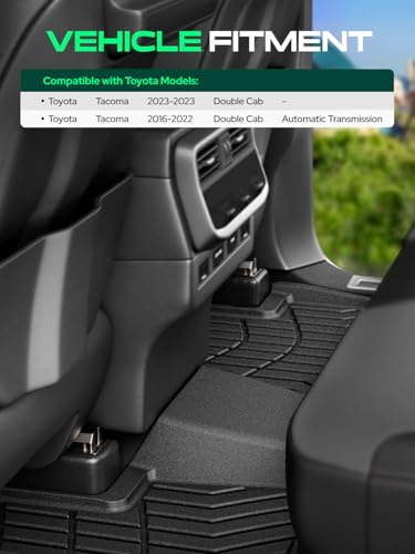 Automotive Floor Mats for Toyota Tacoma 2016 (3 Count)