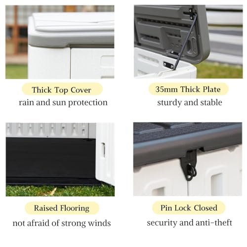 Large 67 Cu.ft Waterproof Storage Shed