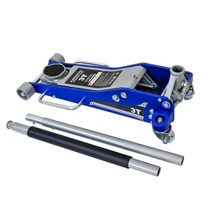 6600lbs 3Ton Aluminum Steel Floor Jack Dual Piston Hydraulic Car Jack