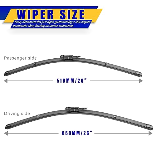 2 Wipers Fits Toyota Avalon 2005