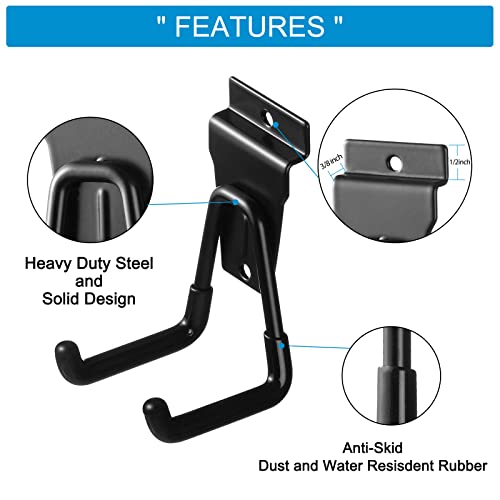 12Pack Slatwall Hooks Heavy Duty Slatwall Accessories Garage Slatwall Hooks and Hangers Small U Hook