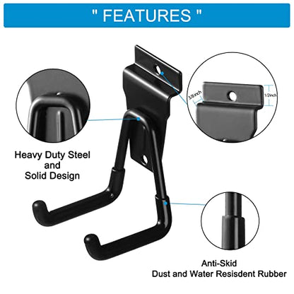 12Pack Slatwall Hooks Heavy Duty Slatwall Accessories Garage Slatwall Hooks and Hangers Small U Hook