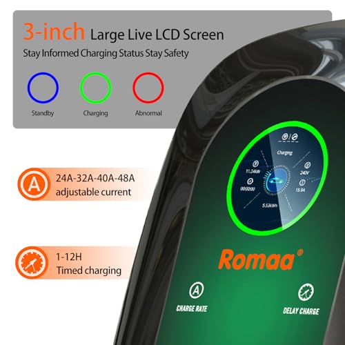 Level 2 EV Charger 48 Amp Hardwired J1772 Wall