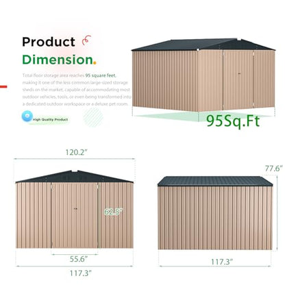 10' x 10' Shed Outdoor Storage Shed Clearance