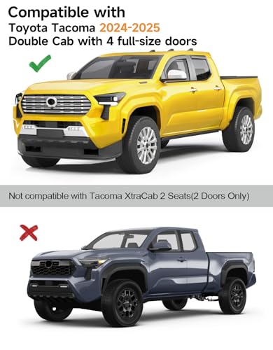 Window Visors Rain Guards for Toyota Tacoma 2024 (4 Count)