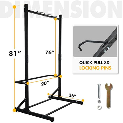 Freestanding 5 Bike Storage Rack Garage Bicycle Organizer Stand