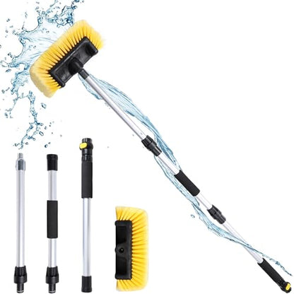 54" Car Wash Brush with Long Handle and 12" Soft Bristle Brush Head