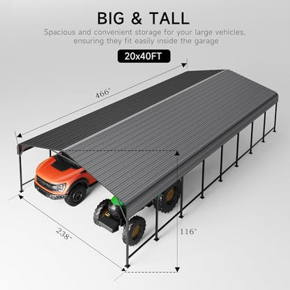 20x40 FT Metal Carport