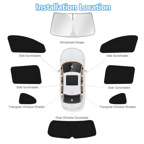 Car Window Shades for Volkswagen Golf MK7 2013 (8 Count)