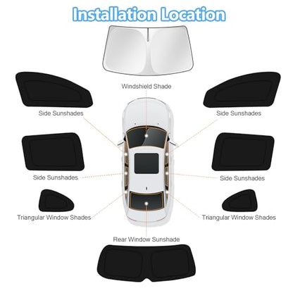 Car Window Shades for Volkswagen Golf MK7 2013 (8 Count)