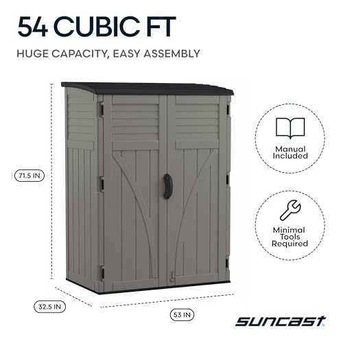 54 Cu Ft Medium Vertical Storage Shed