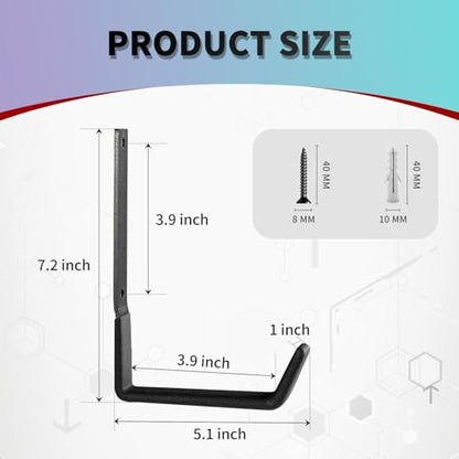 Heavy Duty Steel Garage Hooks (6 Count)