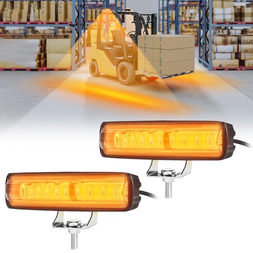 LED Yellow Spot Forklift Safety Light with Adjustable Bracket (2 Count)