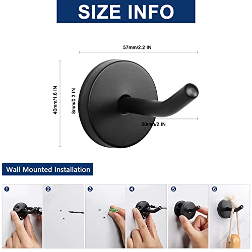Coat Hooks Wall Mount Hooks for Hanging Hat Hurse Robe