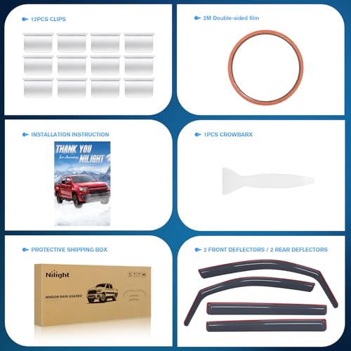 in Channel Rain Guards for Honda Pilot 2016 (4 Count)