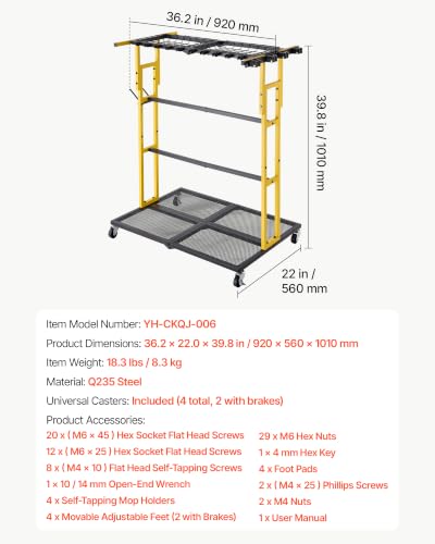 Garden Tool Organizer with Wheels