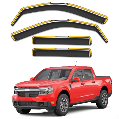 in Channel Window Visors Rain Guards for Ford Maverick 2022 (4 Count)
