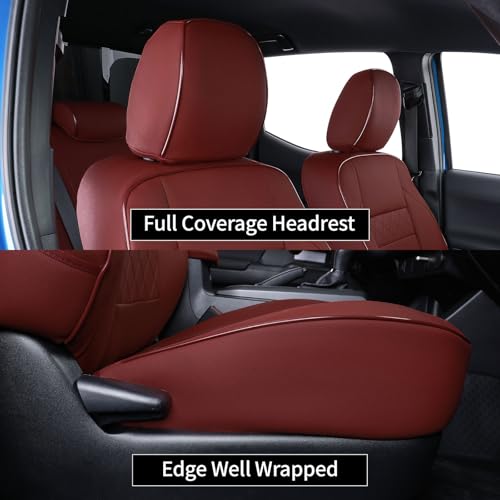 Tacoma Seat Covers Custom Fit for Toyota Tacoma 2016 2017 2018 2019 2020 2021 2022 2023 Double Cab