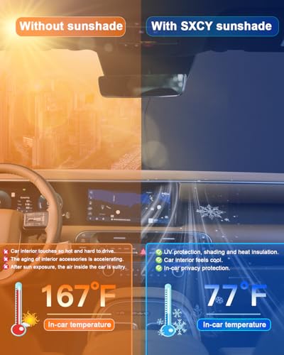 for 2026 Hyundai Palisade Windshield Sunshade for 2026 Hyundai Palisade Accessories Sunshade Foldable Sun Shield 2026 Palisade Sunshade Sun Protector Front Windows Block UV Rays