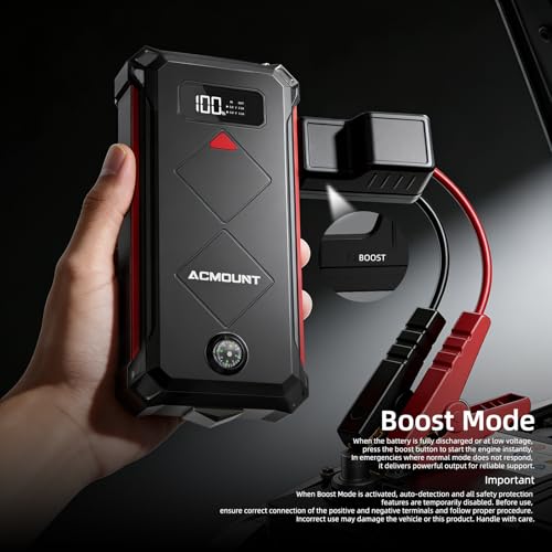 P100 5000A Car Battery Jump Starter for 10.0L Gas