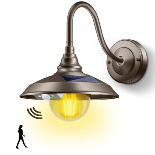 Solar Barn Light Outdoor Aluminum 3 Modes Remote
