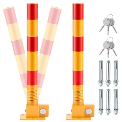2 Pcs Spring Parking Post Barrier (2 Count)