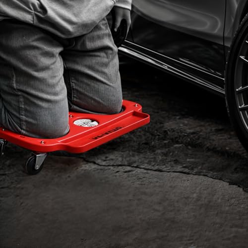 Rolling Knee Creeper Durable Knee Pads with Full 360 Degree Turn Casters and Tool Tray