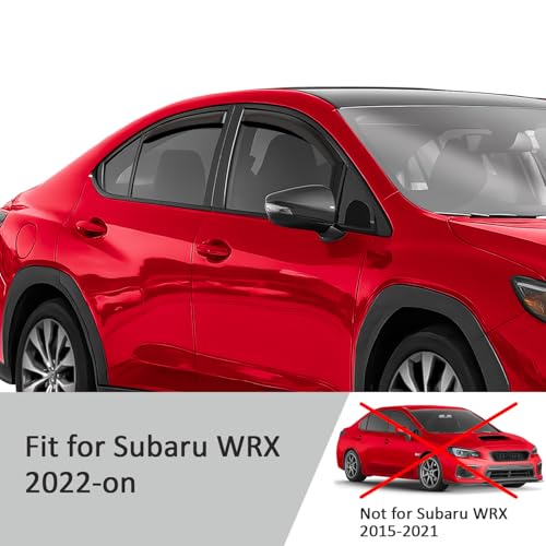 in Channel Extra Durable Rain Guards for Subaru WRX 2022 (4 Count)