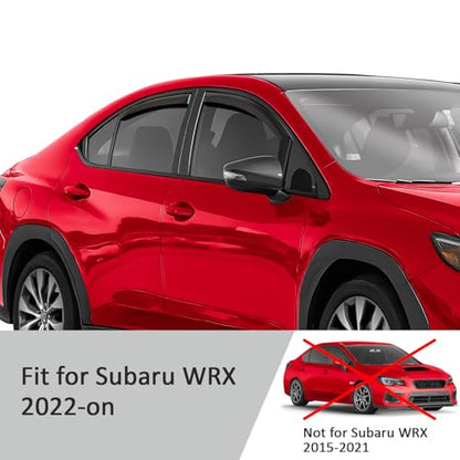 in Channel Extra Durable Rain Guards for Subaru WRX 2022 (4 Count)