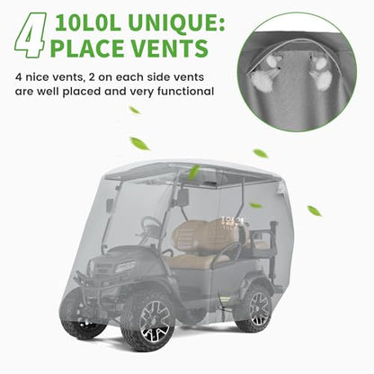 Heavy Duty Golf Cart Cover for 6 Passengers EZGO