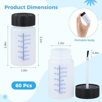 60 Pcs 2 Oz Touch Up Paint Container