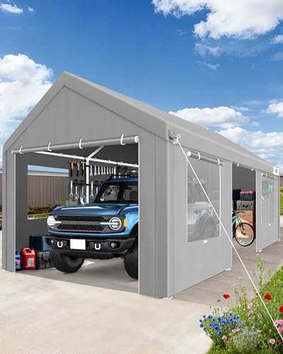 12x20 Heavy Duty Carport Portable Garage with Sidewalls