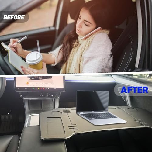 Foldable Car Desk for Tesla Model Y Model 3 Car Food Tray