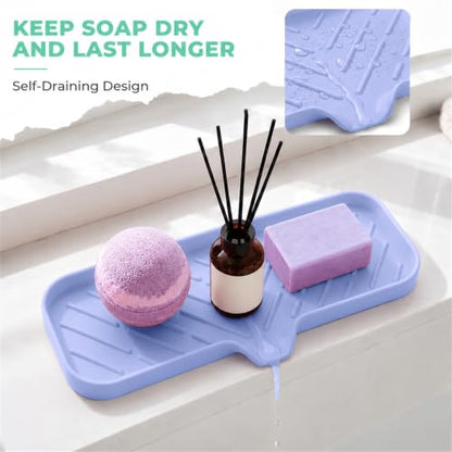 Silicone Soap Dish with Drain Spout