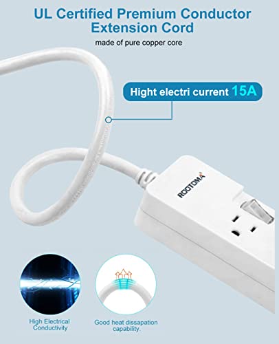 10FT Heavy Duty Extension Cord with Individual Switches on Off