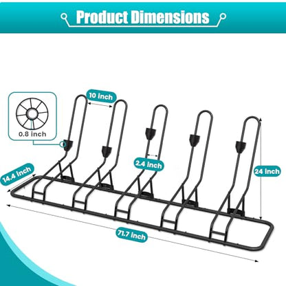 Floor Bike Stand for 5 Bikes