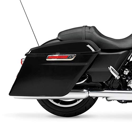 Motorcycle Stretched Saddlebags with Black Conversion Brackets Fit For Harley Softail Deluxe Heritage Softail 1984