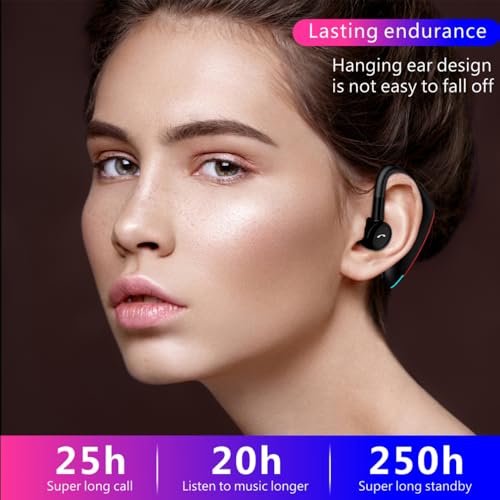 Bluetooth Earpiece Headphone Dual Noise Cancelling Mic Painless Open