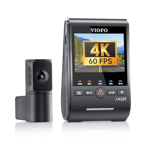 A329S 4K 60FPS Dash Cam Front and Rear