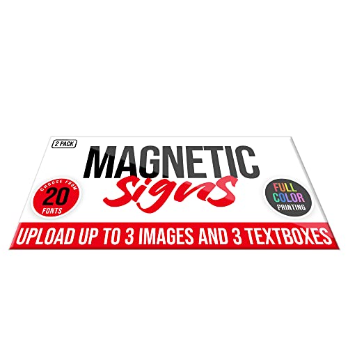 2 Pack Personalized Magnetic Signs for Vehicles