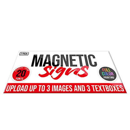 2 Pack Personalized Magnetic Signs for Vehicles