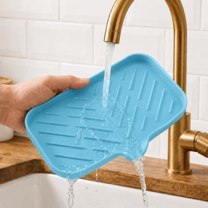 Silicone Soap Dish with Drain Spout