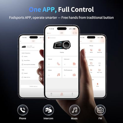 FX7 10 Rider Mesh Motorcycle Bluetooth Intercom with Music Share