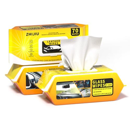 Car Wipes Extra Large 8" x 8" Wipes for Car Interior (210 Count)