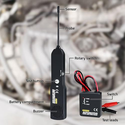 Automotive Electrical Open&Short Finder Circuit Tester Circuit Finder Detector Tone Generator Cable Wire Breaker Tracker Circuit Fault Finder DC 6