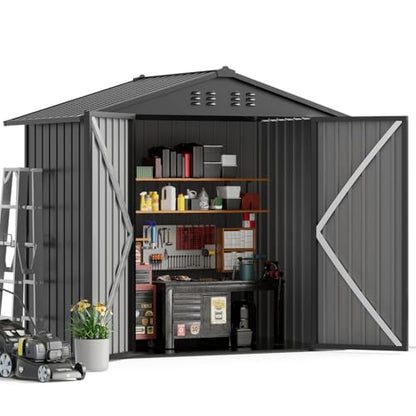 Outdoor Storage Shed Metal Garden Tool House Lockable