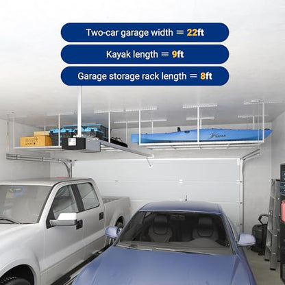 4x8 Overhead Garage Ceiling Storage Rack Organization